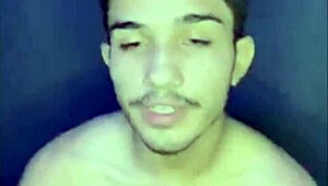 A gay man indulges in solo handjob leading to cumshot