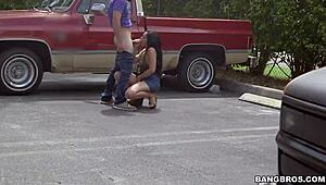 i'm watchin' this latina suckin' dick in the parkin' lot
