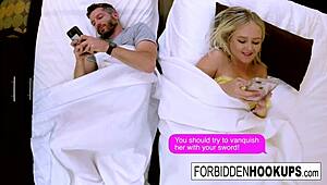 These sexy step-siblings are fucking for the first time.