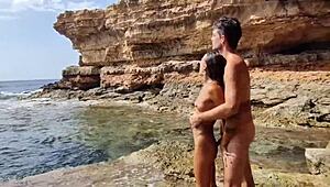 divers WATCH us FUCK on the BEACH!