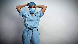 dominafire explores medical glove fetish in asmr session