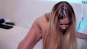 Stella Cardo Rides Dildo as Big Tits Bounce Wildly in Hot Solo Scene