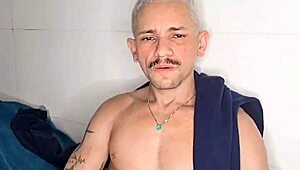 Brendo Vilhena says, 'Watch me masturbate hard on the bed.'