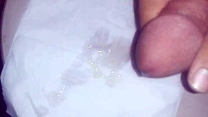 Check out this shaved cock in the bathroom