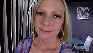 19 year old blonde in her first porn video