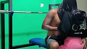 Latina Girl Loves Home Gym Sex