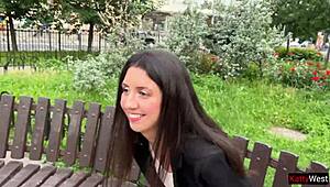 Public Agent Scores a Hot Business Woman Facial for Cash Deal