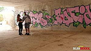 she runs with big tits, i chase for outdoor blowjob