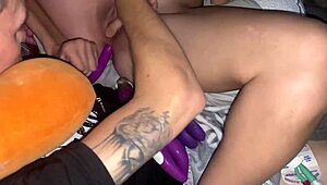 Day 1 anal training with deep dildo 😲