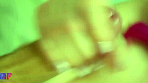 gentle close-up blowjob leads to pulsating cumshot