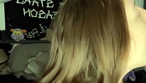 dildo sucking and wet pussy play with big clit fingering to orgasm