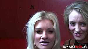 I’m obsessed with this babe’s wild bukkake facial in kinky gangbang