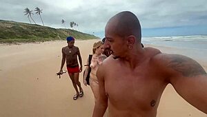 Man, I threw a wild orgy at the nudist beach with my hot friends!