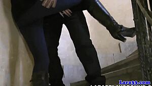 Bound Mature Euro Milf Takes Cum on Ass After Intense Sex