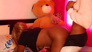 Teen Stepsister Wakes Up Horny for Rough Deepthroat and Creampie