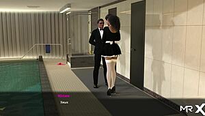 I watch the maid strip in this 3D anime game