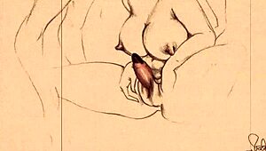 vintage erotic illustration catches the eye with classic charm