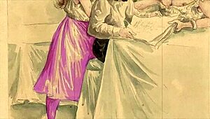 vintage erotic illustration catches the eye with classic charm