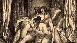 vintage erotic illustration catches the eye with classic charm