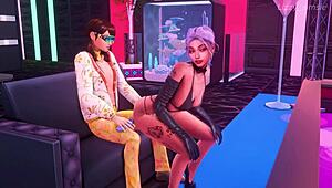 Stripper Feels Intense Pleasure Sucking Multiple Creampies in Sims 4 Animation