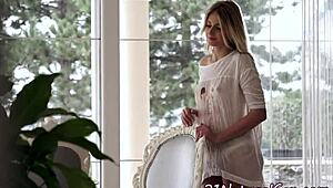 Alluring babe experiences deep emotions in sensual missionary fucking and cowgirl riding