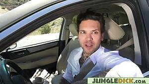 skinny ebony jada doll picked up for wild street fucking by stranger