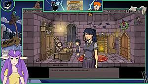 In this witch trainer game, the sexy brunette teacher gets involved