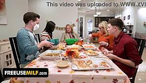 Thanksgiving is a time when family cums together things will get rowdy