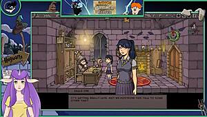 In this witch trainer game, the sexy brunette teacher gets involved