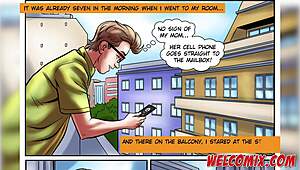 the nerd engages in anal sex via video call with a big butt woman