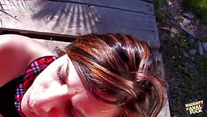 Guy says, That outdoor ass fuck was amazing, now for the handjob.