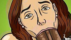 milf in 2d and 3d cartoon interracial scene