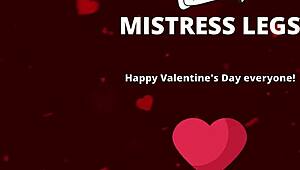 Nylon Legs Tease With Red Hearts In Valentines Foot Fetish!