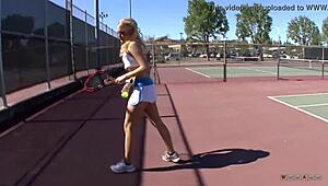 Horny muscular hunk blasted her with a big load of messy load