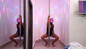 Hot Brunette Student Strips and Dances Erotically!