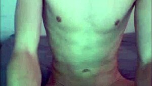 solo gay boy feels intense pleasure while jerking off