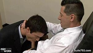 Gay Workers Engage In Office Activities