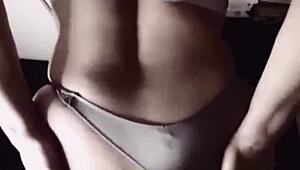 Two ebony sluts share a toy in interracial lesbian fun