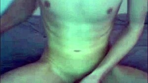 solo gay boy feels intense pleasure while jerking off