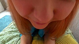 Mature lesbians play with a big pink dildo and shake their booties in thong doggy style homemade