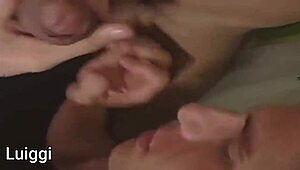 The couple enjoys intimate activities at home with monster cocks.