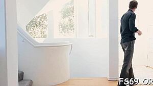 Sweet Babe Sucks Big Cock Then Rides It Hard In The Bedroom