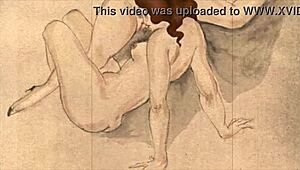 vintage erotic illustration from antique cartoon hentai