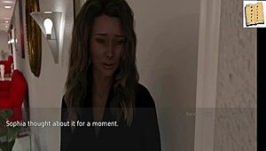 wife and stepmother share teen in cartoon style