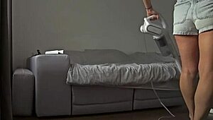 mature wife banging husband’s friend after cleaning... oops! 😳