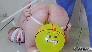 unusual girl brought to butt hole madhouse for awkward treatment