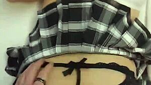 Destiny Mae gets slammed hard in new panties and a skirt. Man, wish that was me pounding her tight frame.