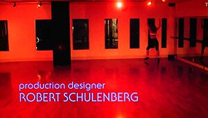 sexy nude blonde dancing in sauna at night club