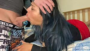 Filipina milf swallows cum after blowjob command