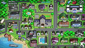 Summertime Saga Mature MILF Gives Husband Big Tits Pleasure in Hentai Scene